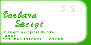 barbara speigl business card